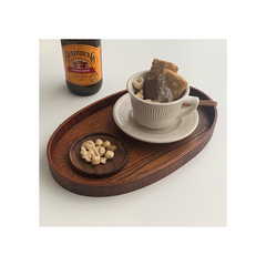 Unpainted Japanese Walnut Insulated Wooden Coaster